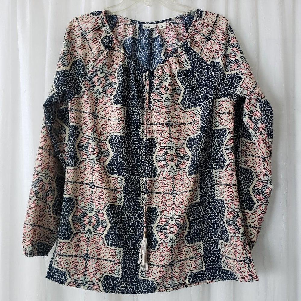 Cato Tunic Loose Pullover Top Multi-Pattern Small - image 1